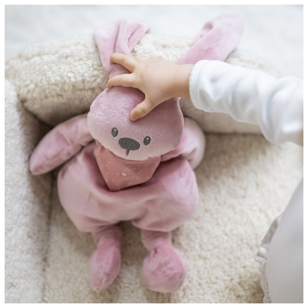Nattou - Lapidou Cuddly Toy With Scarf - Old Pink - 4 cm