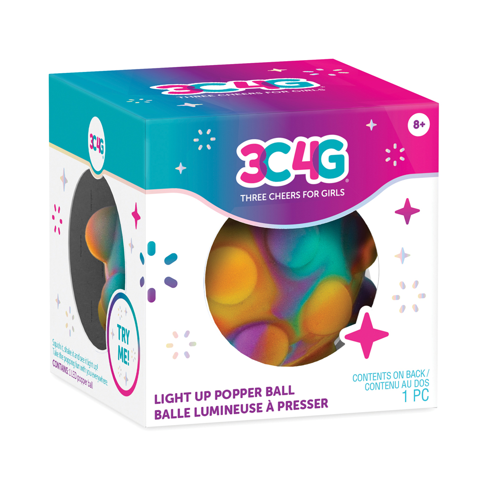 3C4G - Fidget LED Light Up Popper Ball 1pc - Color May Vary