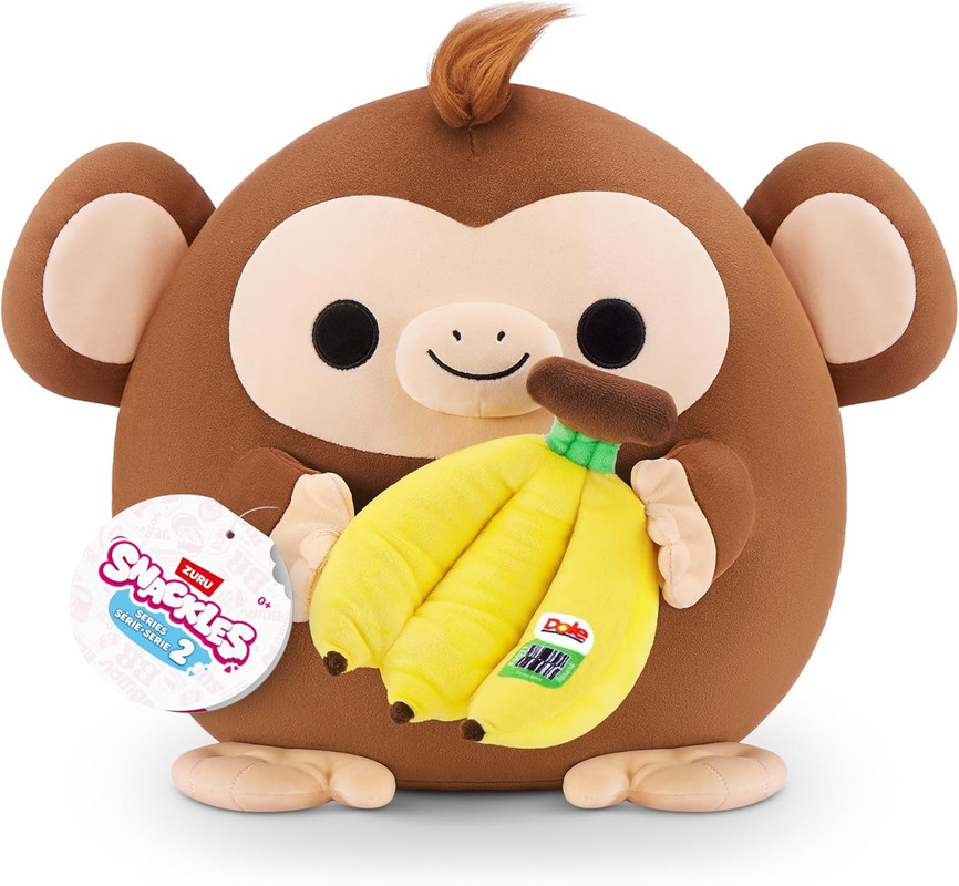 ZURU - Snackles Series 2 - Monkey & Dole 14 Inch Plush