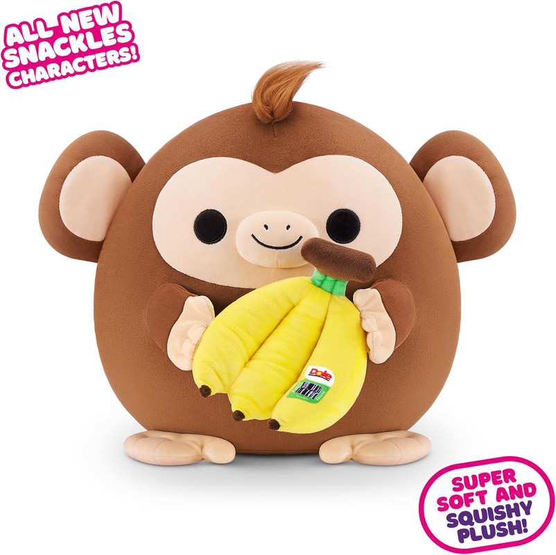 ZURU - Snackles Series 2 - Monkey & Dole 14 Inch Plush