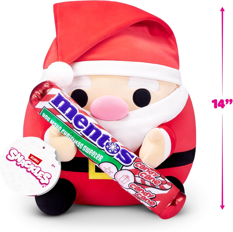 ZURU - Snackles Christmas - Santa Claus & Mentos 14 Inch Plush