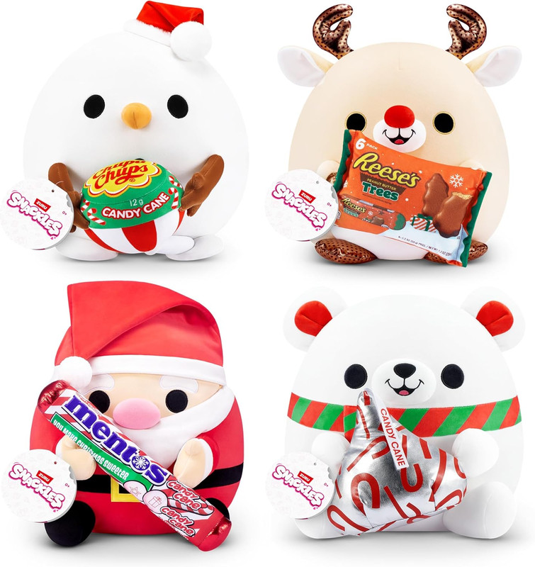 ZURU - Snackles Christmas - Reindeer & Reeses Peanut Butter 14 Inch Plush