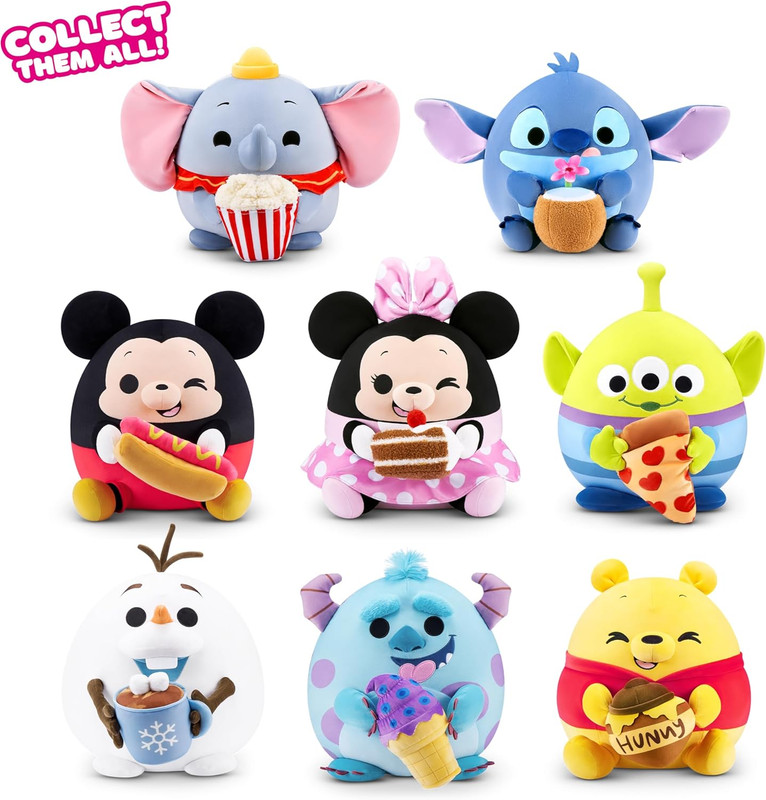 Zuru - Snackles Disney Plush Toy With Snack Accessory - Stitch - 14-Inch