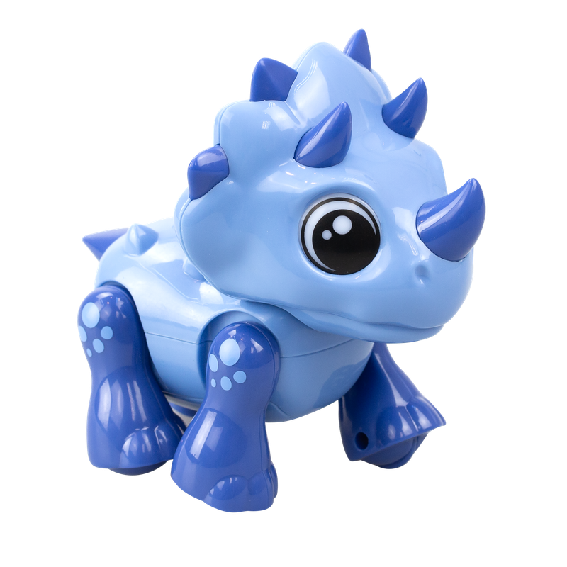 Silverlit - Dino Heads Up Robot Triceratops - Blue