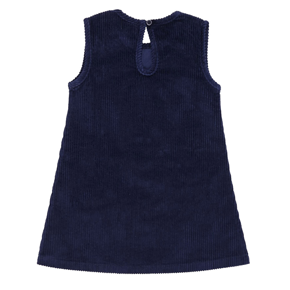 Lilly & Sid Girl's Horse Face Applique Dress - Navy