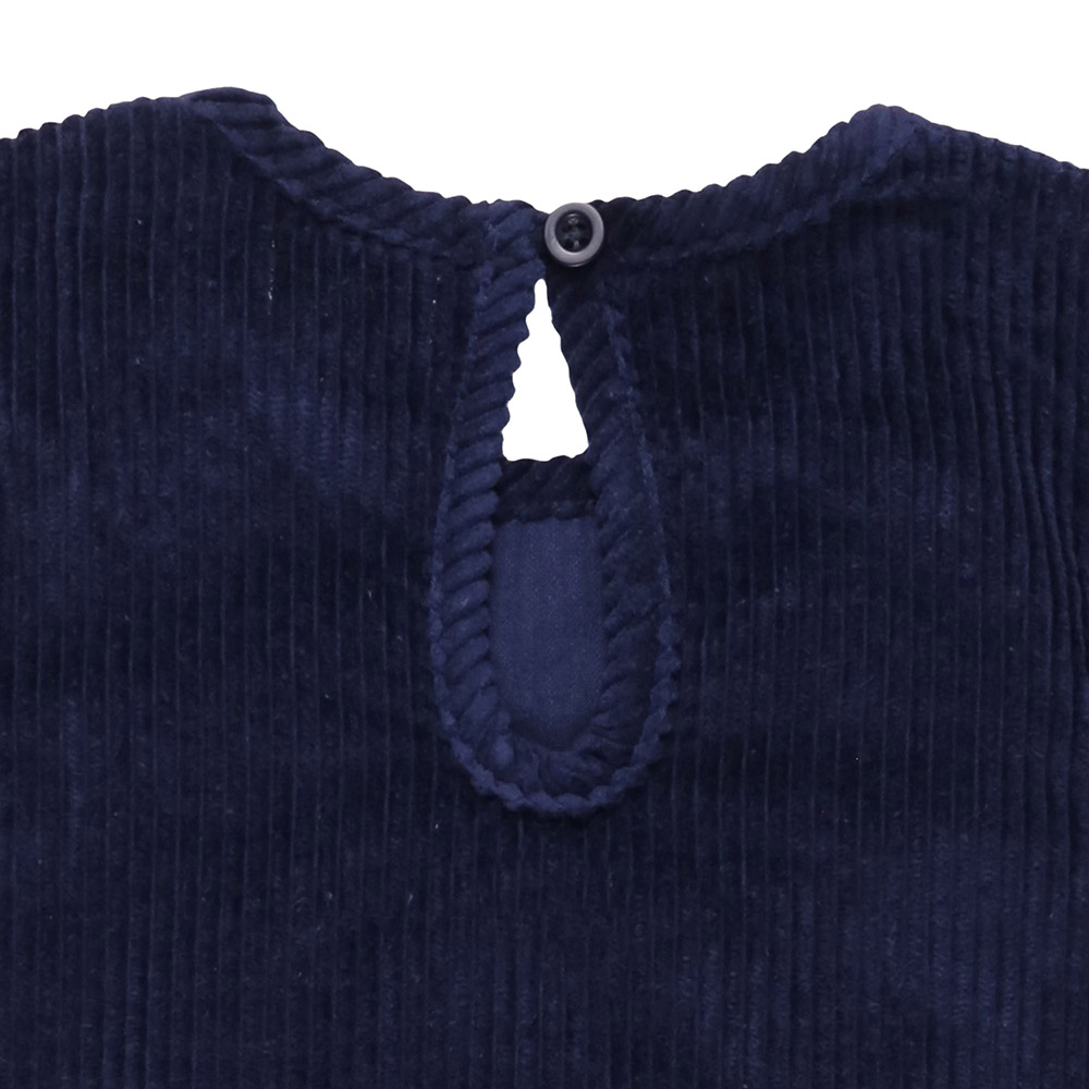 Lilly & Sid Girl's Horse Face Applique Dress - Navy