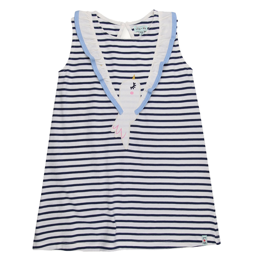 Lilly & Sid Baby Girl's Betty Bird Applique Dress