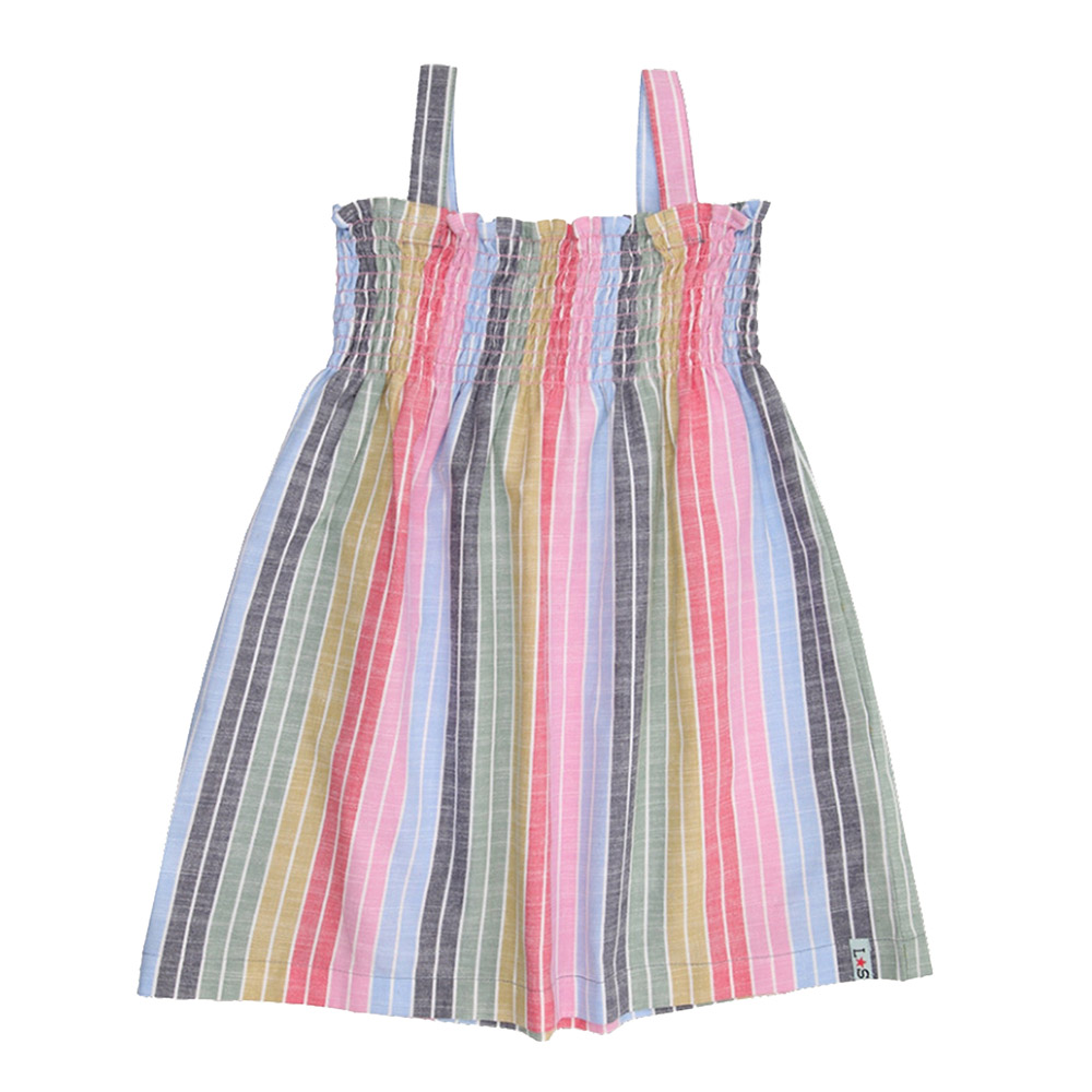 Lilly & Sid Girl's Rainbow Sun Stripe Print Dress
