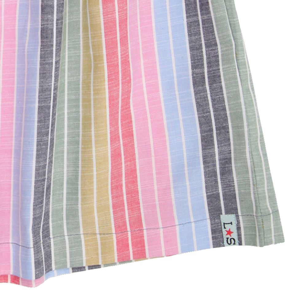 Lilly & Sid Girl's Rainbow Sun Stripe Print Dress