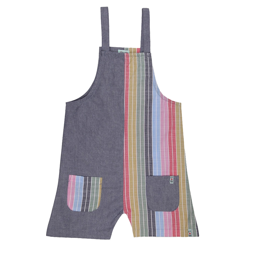 Lilly & Sid Girl's Rainbow Sun Stripe Printed Playsuit