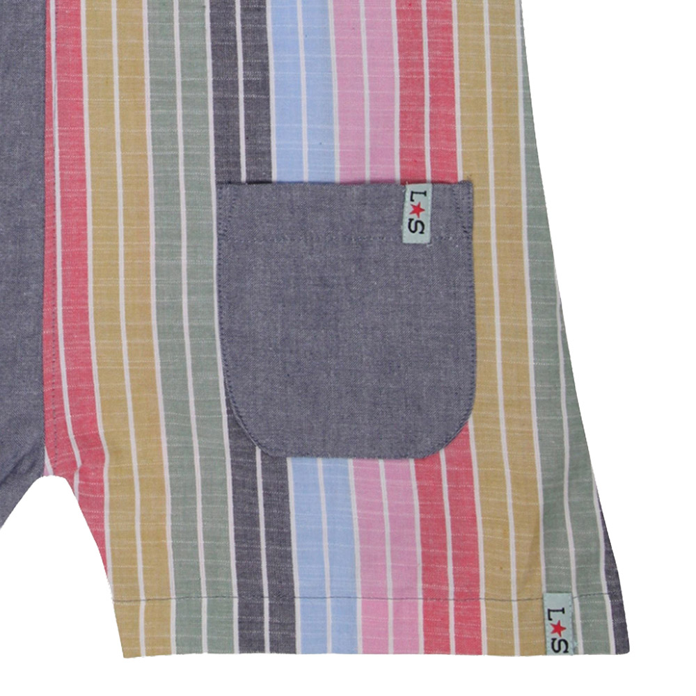 Lilly & Sid Girl's Rainbow Sun Stripe Printed Playsuit
