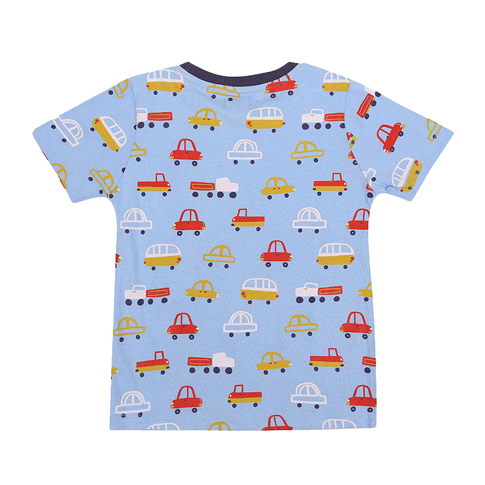 Lilly & Sid Boy's Car, Stripe Print & Plain T-Shirts - 3 Pcs