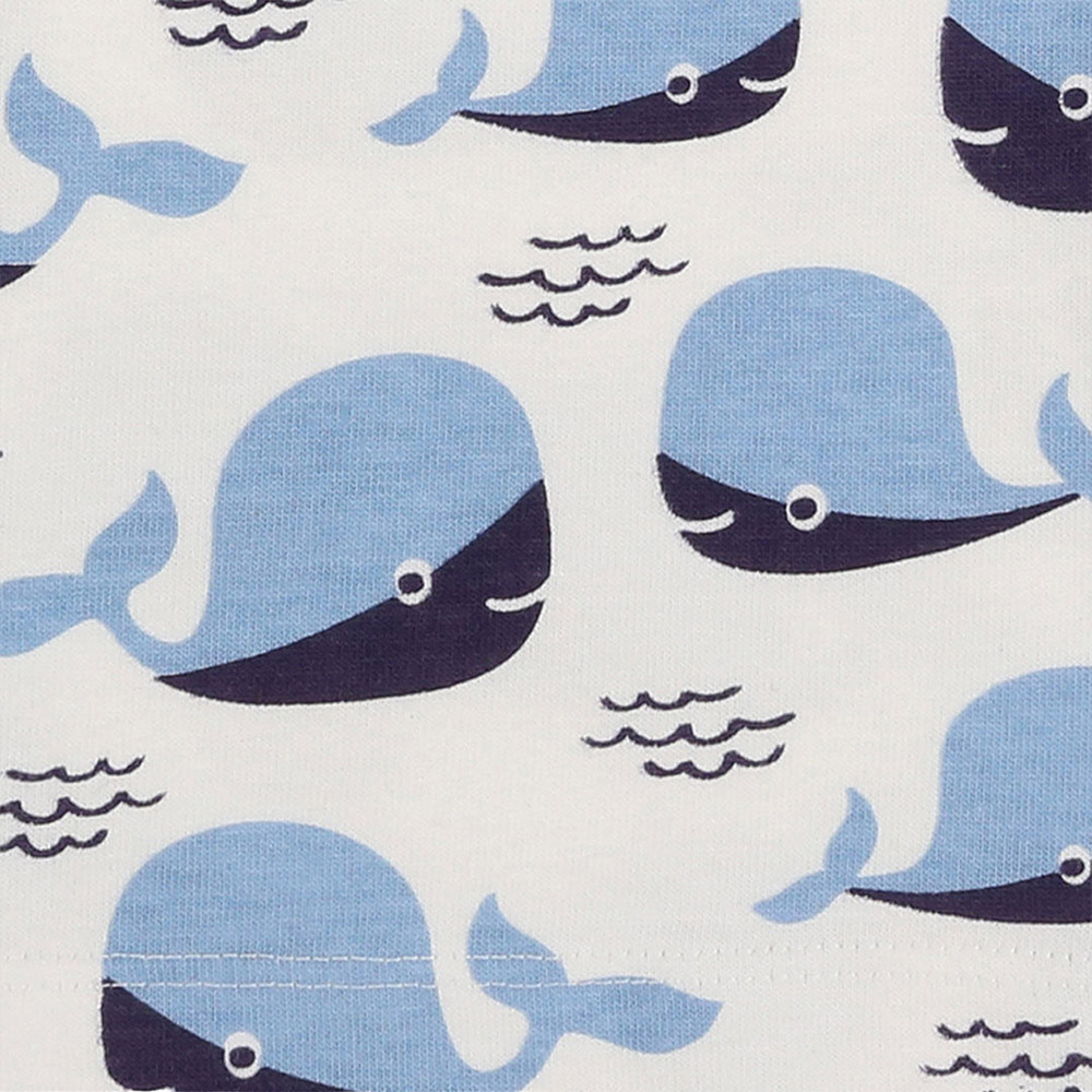 Lilly & Sid Baby Boy's Whale, Stripe Print & Plain T-Shirts - 3 Pcs