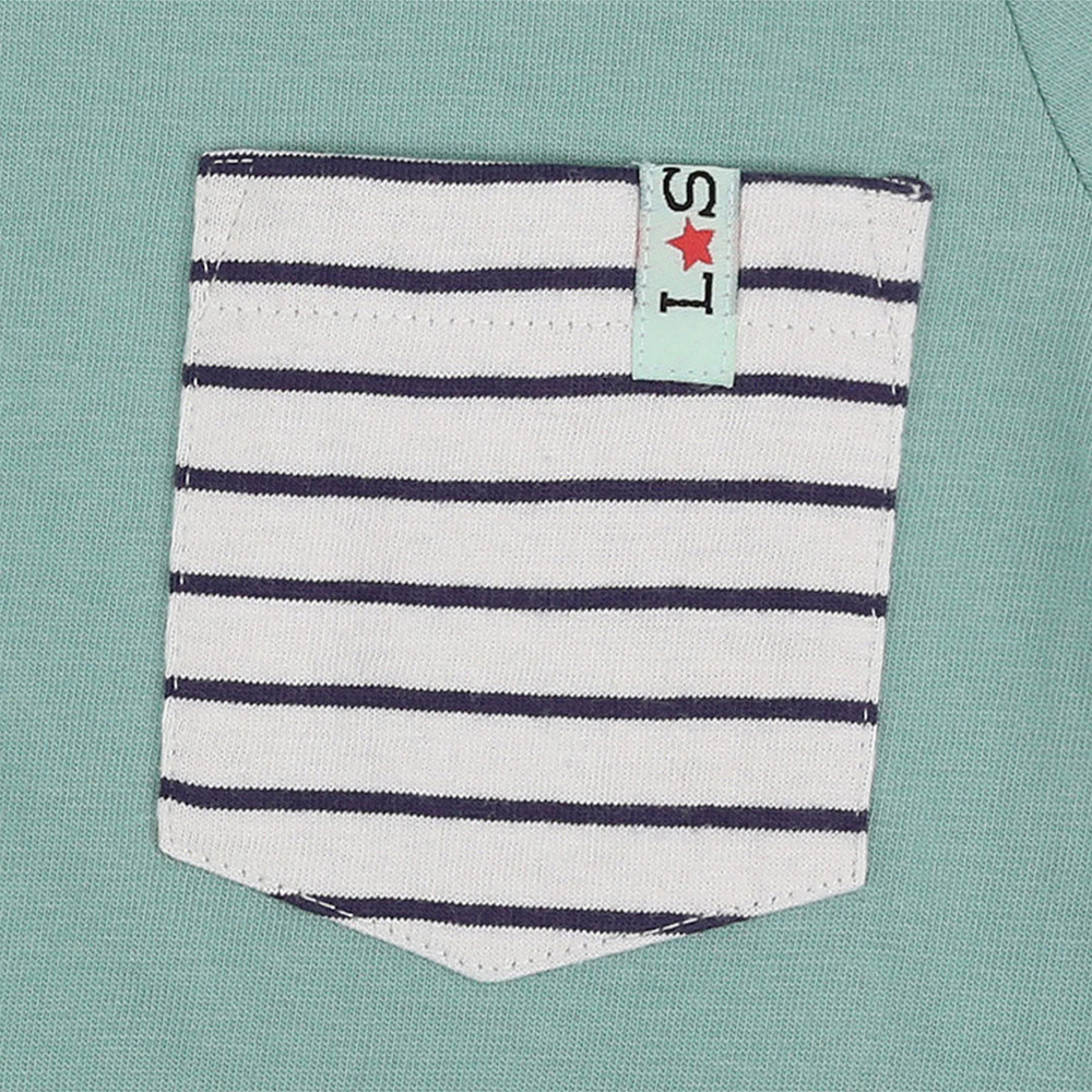 Lilly & Sid Baby Boy's Whale, Stripe Print & Plain T-Shirts - 3 Pcs