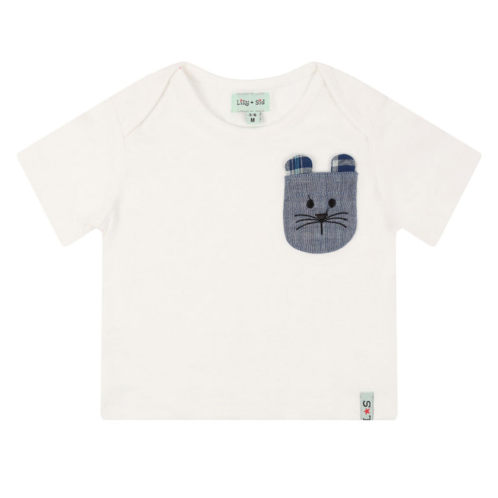 Lilly & Sid Baby Boy's Check Printed T-Shirt & Trousers - Navy - 2 Pcs
