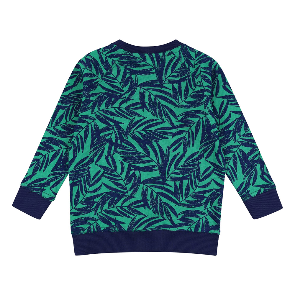 Lilly & Sid Boy's Palm Printed Sweatshirt - Green
