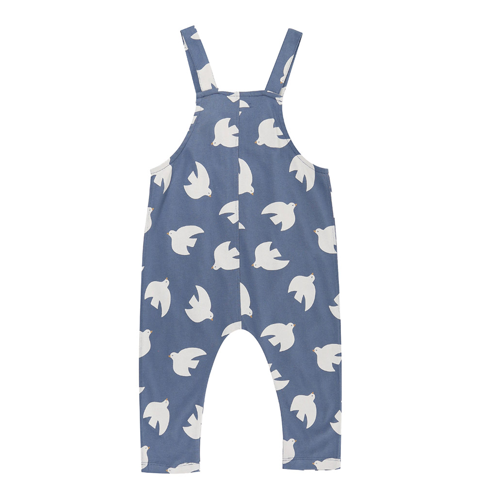 Turtledove London Boy's Seagull Printed Dungarees - Blue