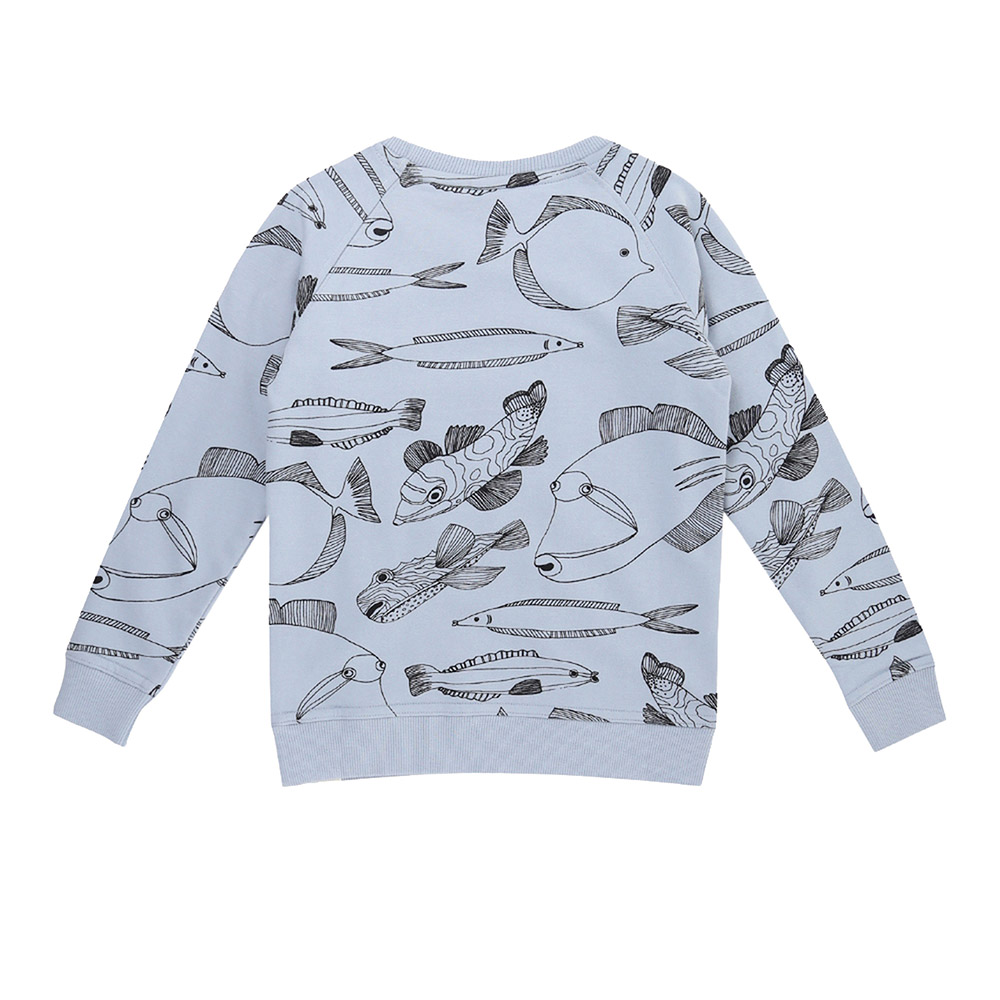 Turtledove London Boy's Fish Printed Sweatshirt - Blue