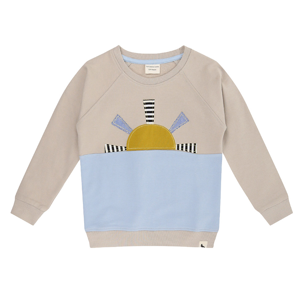 Turtledove London Kids Colorblock Sweatshirt - Beige