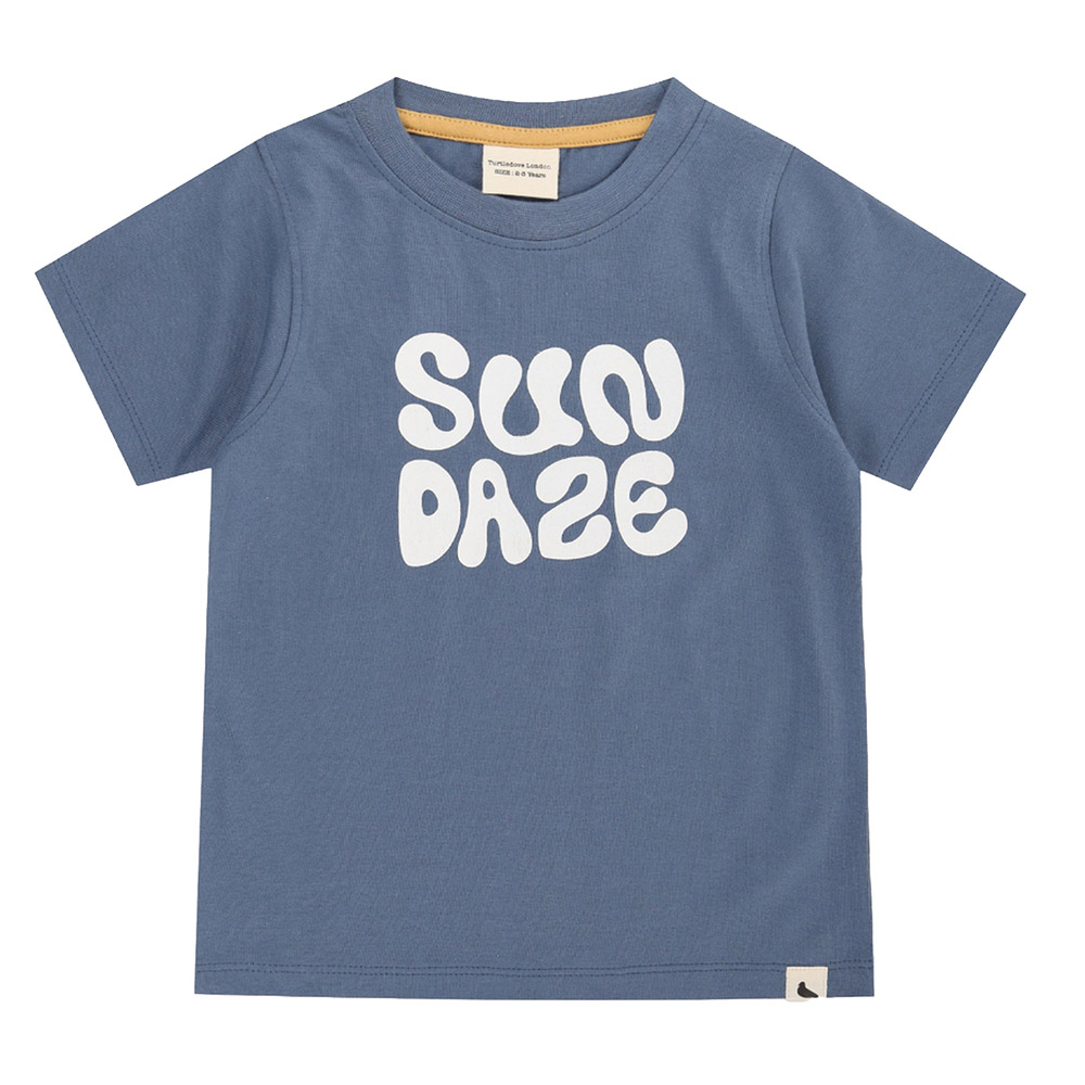 Turtledove London Boy's Sundaze Slogan Printed T-Shirt - Blue
