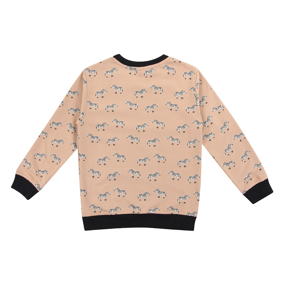 Turtledove London Kids Zebra Printed Sweatshirt - Beige