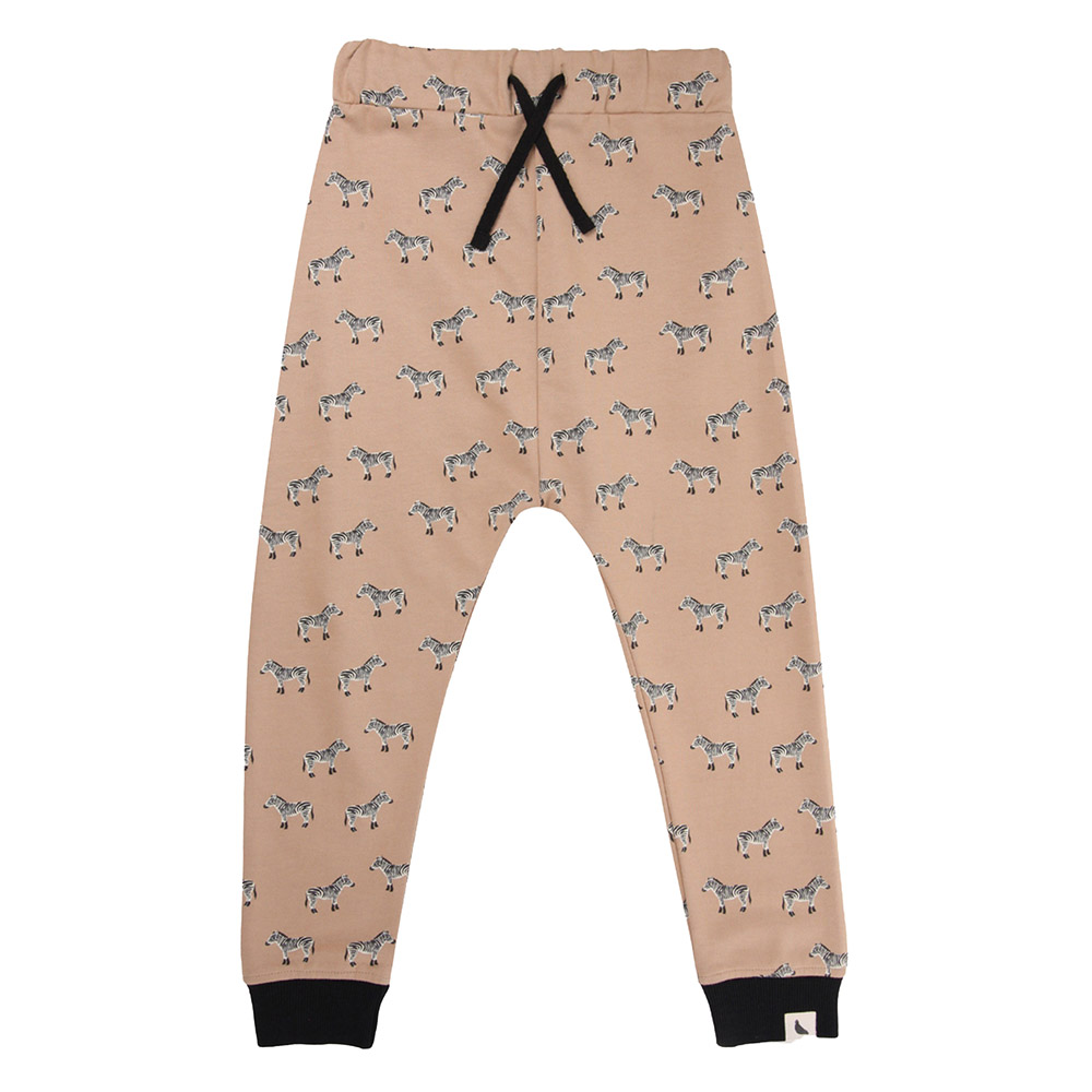 Turtledove London Kids Zebra Printed Joggers - Beige
