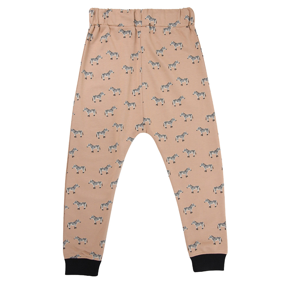 Turtledove London Kids Zebra Printed Joggers - Beige