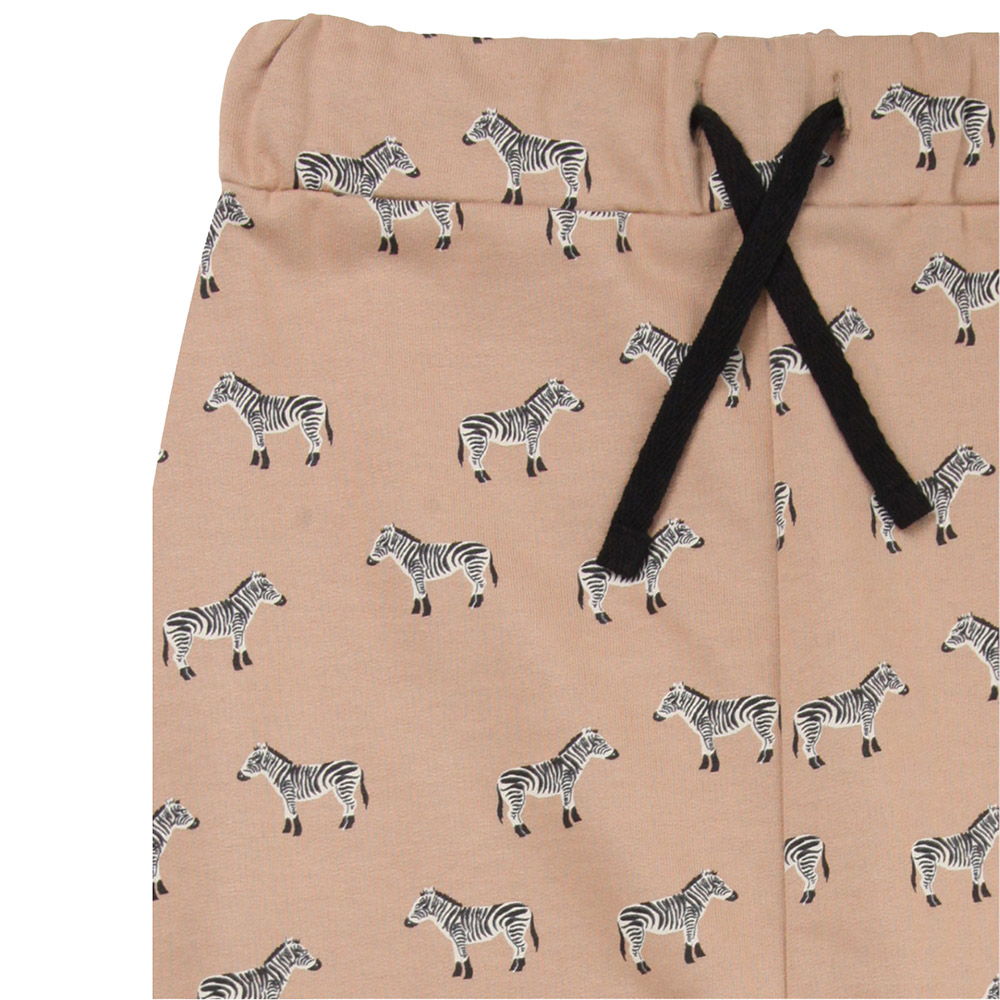 Turtledove London Kids Zebra Printed Joggers - Beige