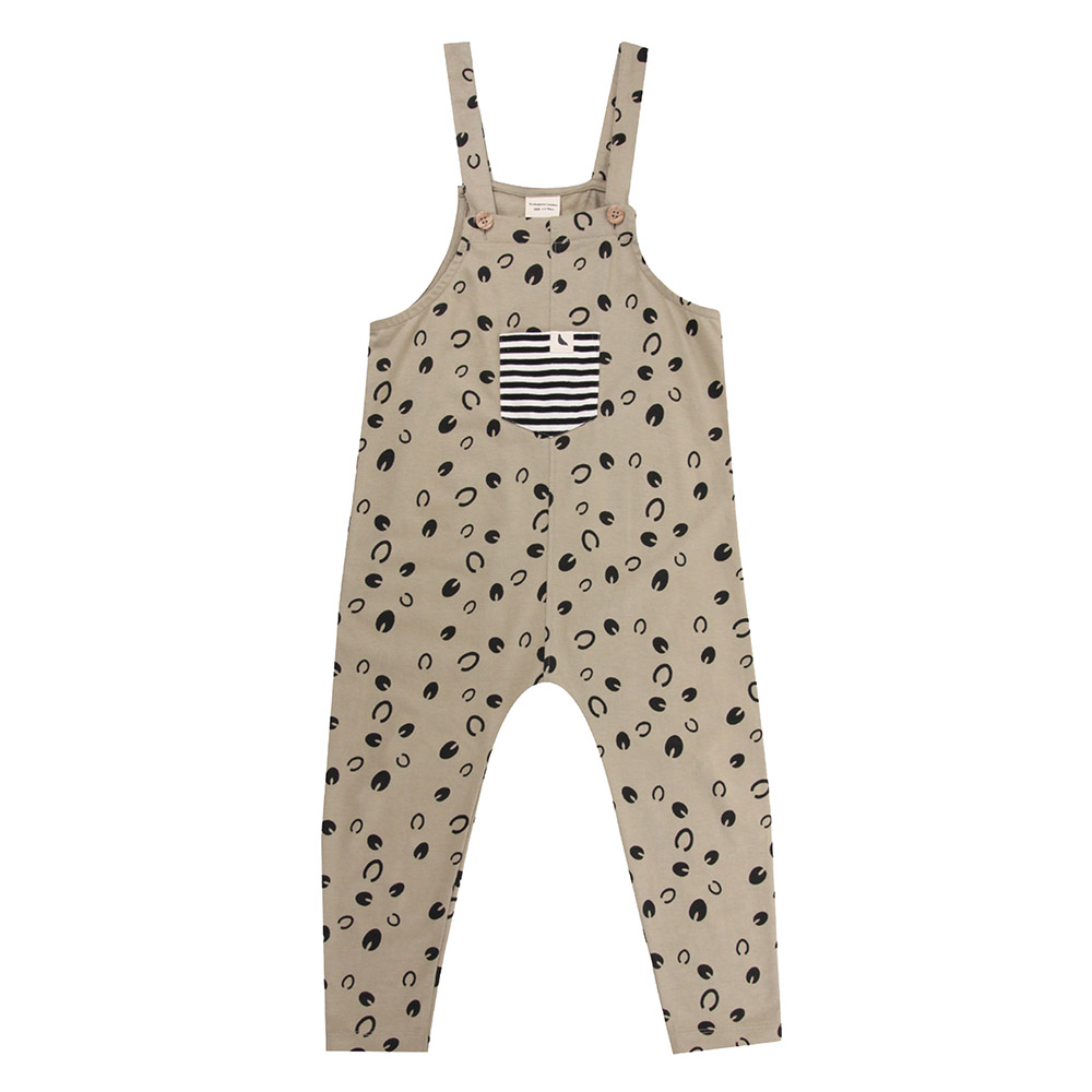 Turtledove London Kids Confetti Printed Dungarees - Black