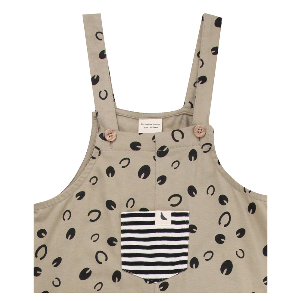 Turtledove London Kids Confetti Printed Dungarees - Black