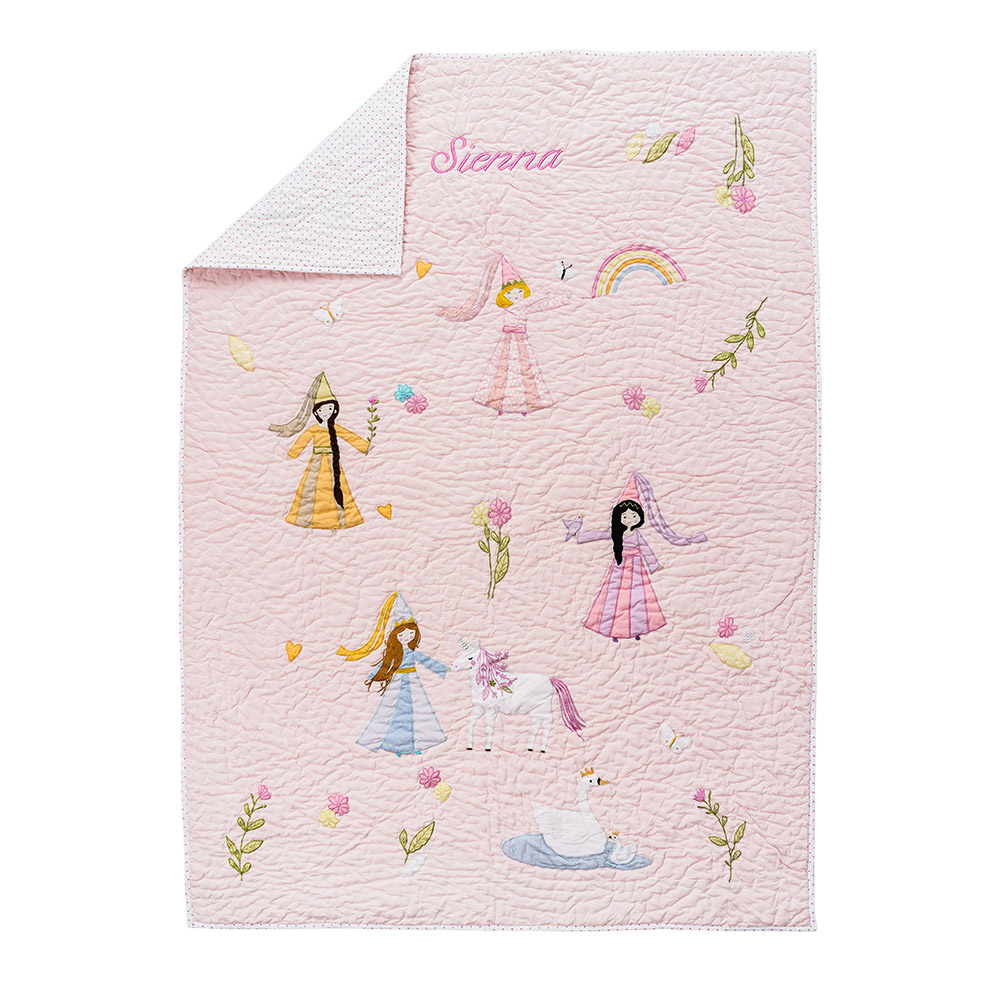 Little West Street - Personalized Quilt Blanket - Princess Dreams 