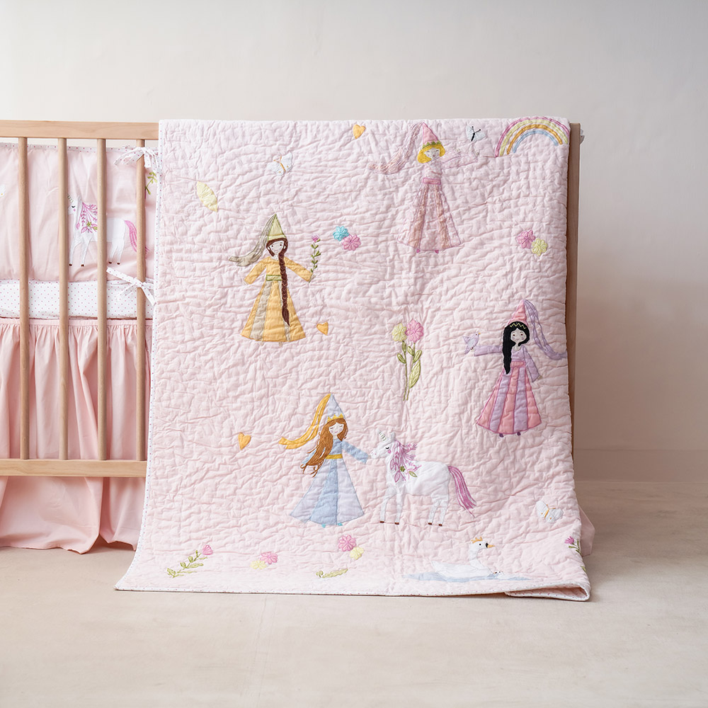 Little West Street - Personalized Quilt Blanket - Princess Dreams 