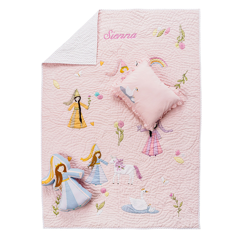Little West Street - Personalized Pillow And Bolsters Set - Little Swan - 3 Pc Set