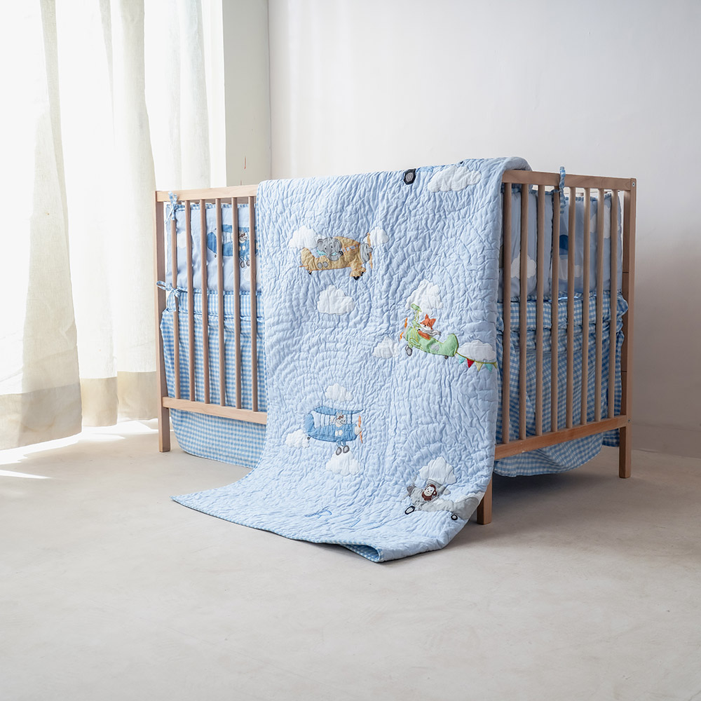 Little West Street - Personalized Quilt Blanket - Sky Safari