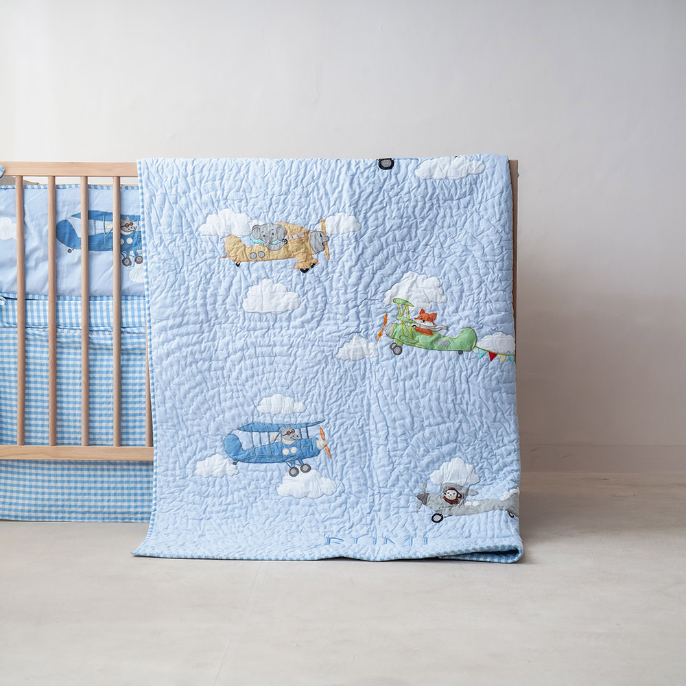 Little West Street - Crib Bedding Set - Sky Safari - 6 Pc Set