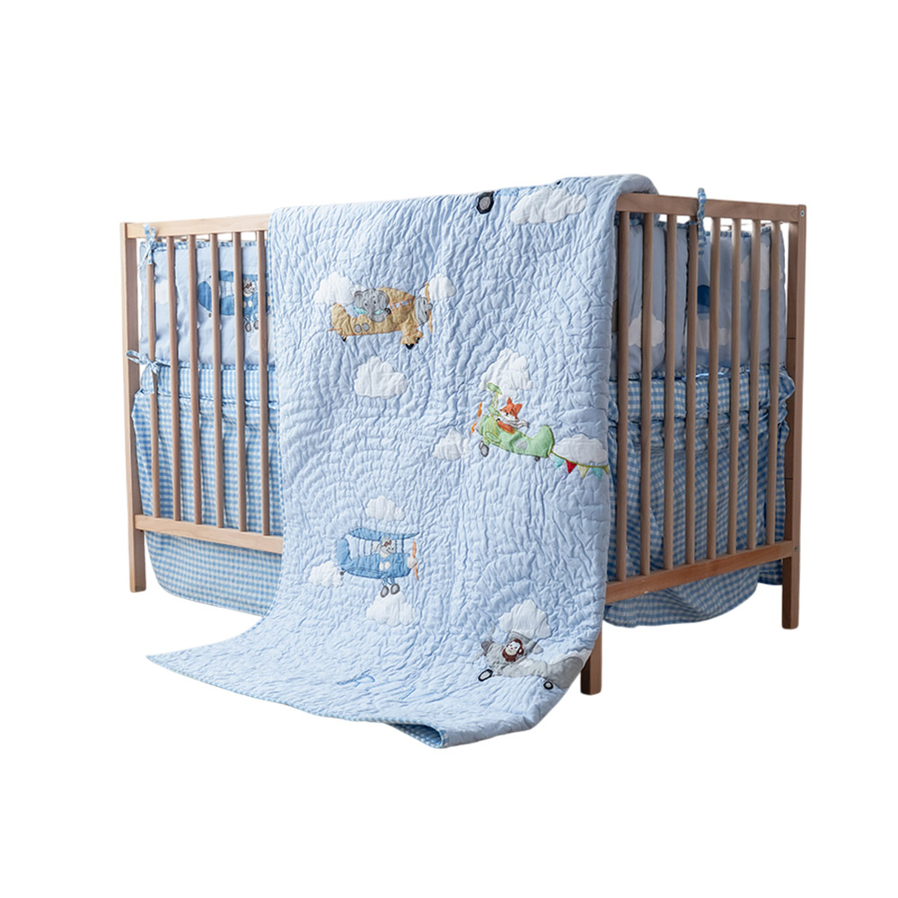 Little West Street - Reversible Crib Bumper - Sky Safari