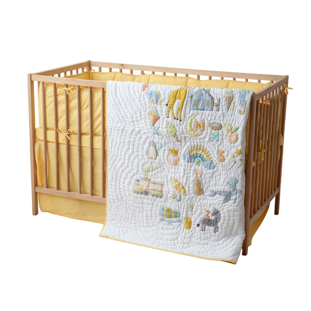 Little West Street - Reversible Crib Bumper - The A to Z