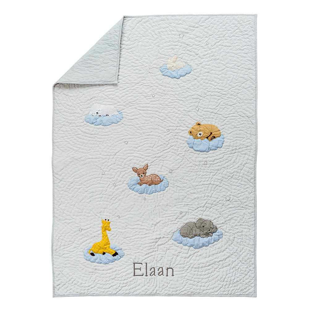 Little West Street - Personalized Quilt Blanket - Over The Clouds