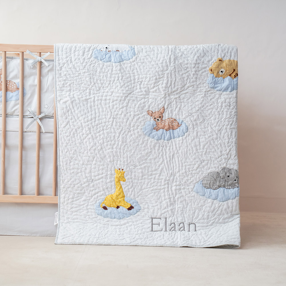 Little West Street - Personalized Quilt Blanket - Over The Clouds