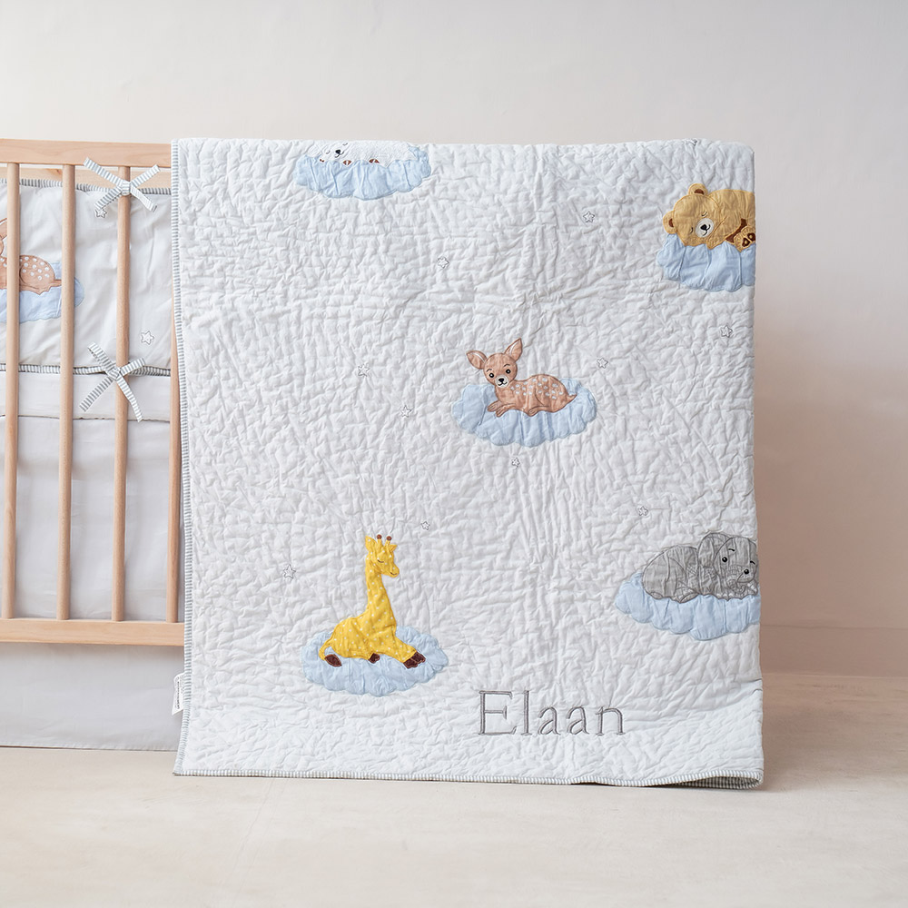 Little West Street - Crib Bedding Set - Over The Clouds - 6 Pc Set