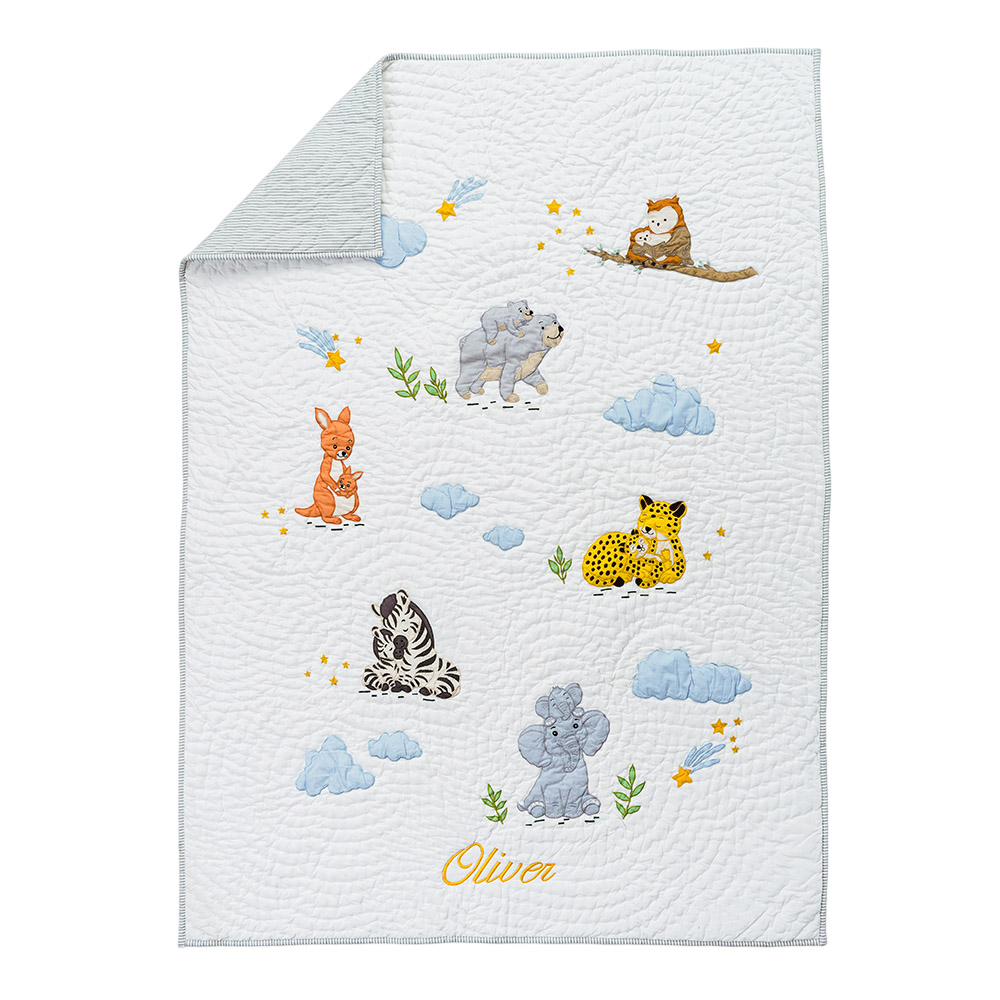 Little West Street - Personalized Quilt Blanket - Snuggle Safari