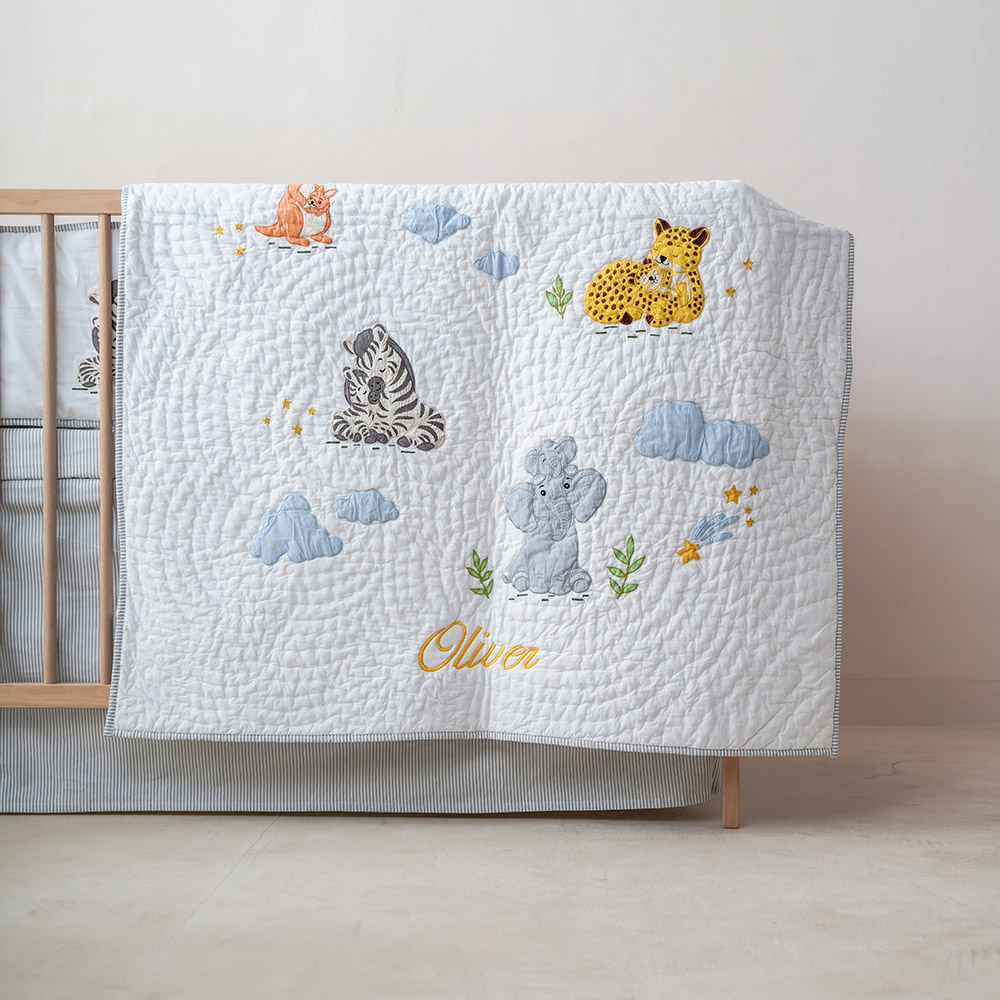 Little West Street - Personalized Quilt Blanket - Snuggle Safari