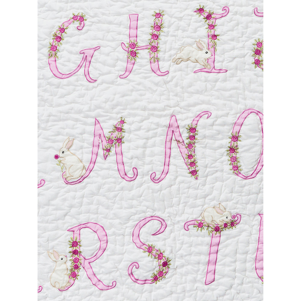 Little West Street - Personalized Quilt Blanket - Floral Alphabet