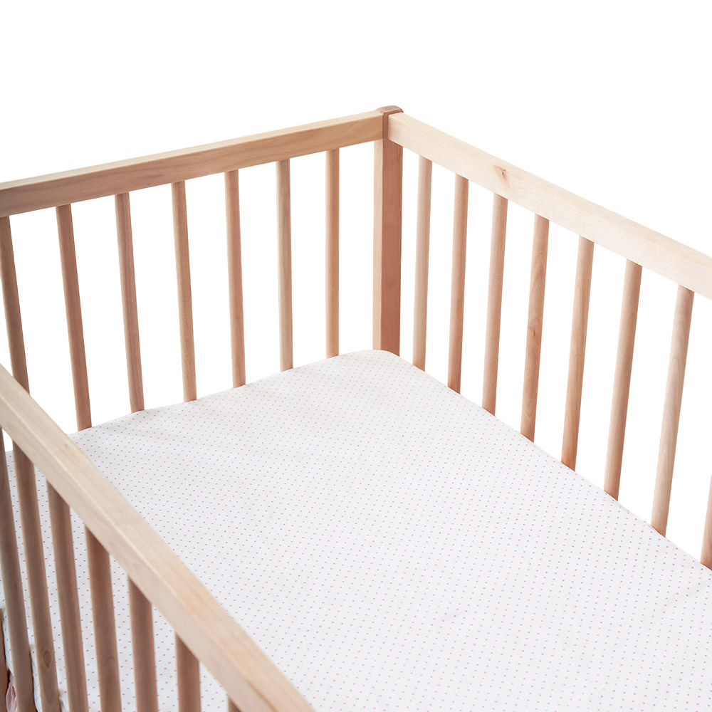 Little West Street - Crib Sheet - Pink Dots