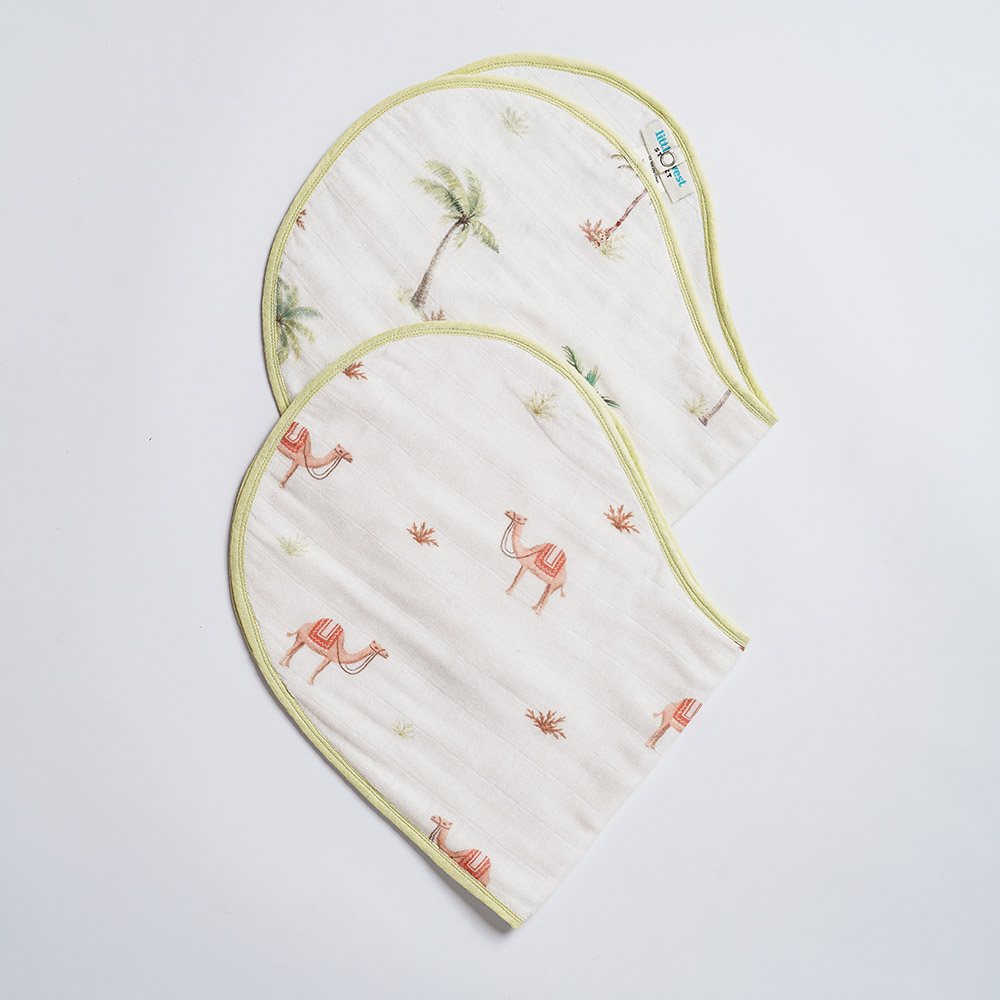 Little West Street - Organic Burp Cloth Set - Desert Dreams - 2 Pc Set
