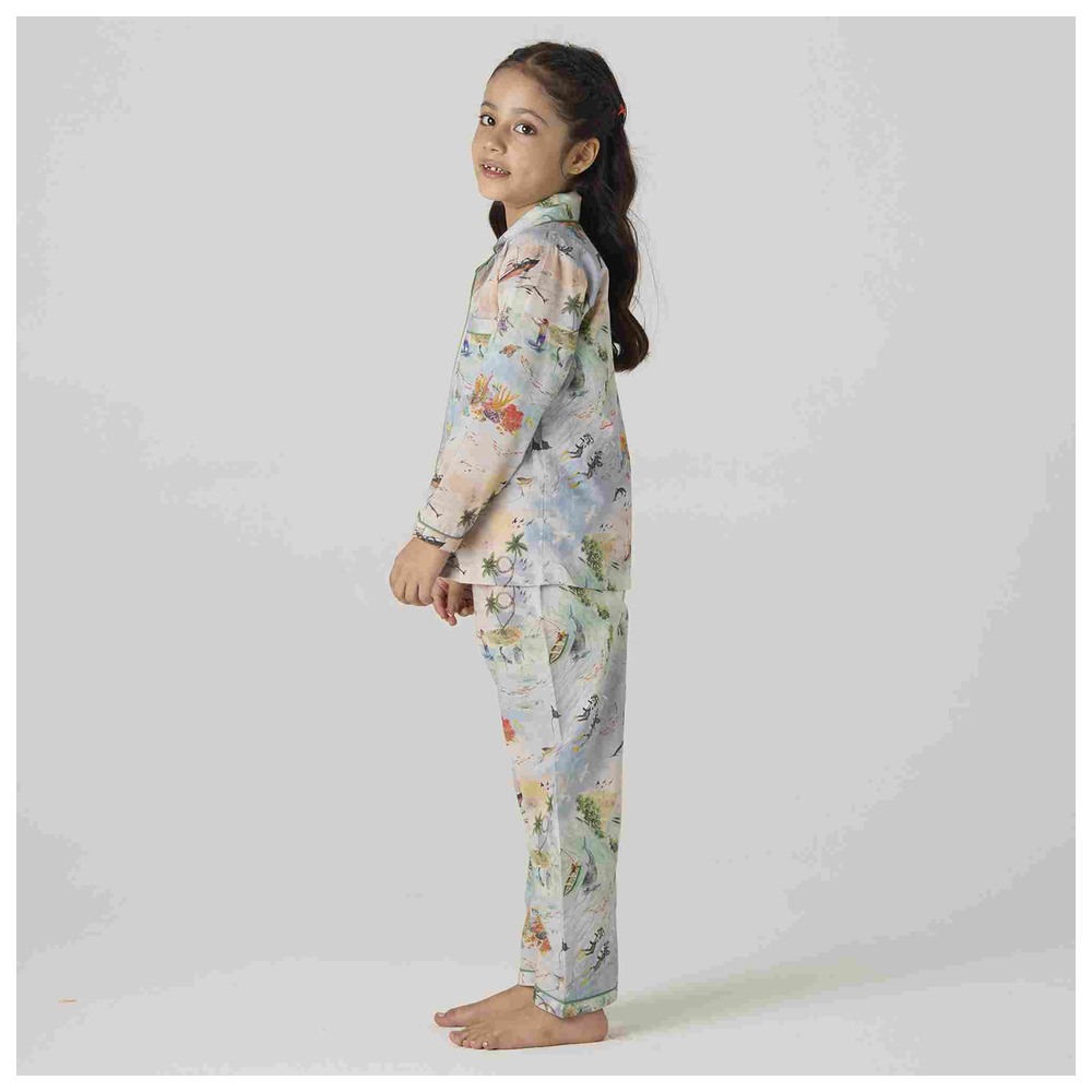 Little West Street - 2pc-Set - Ocean Cotton Pyjama Set