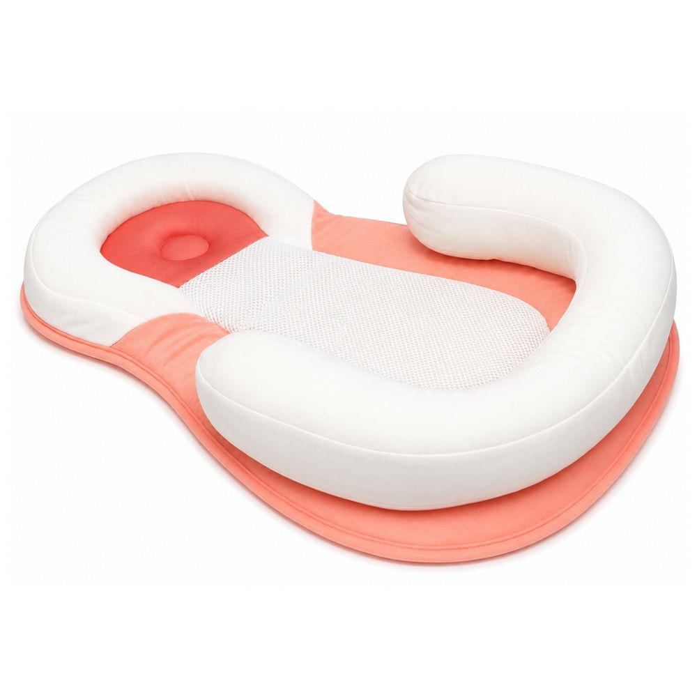 Little Angel - Baby Nest Adjustable Sleep Positioner - Peach
