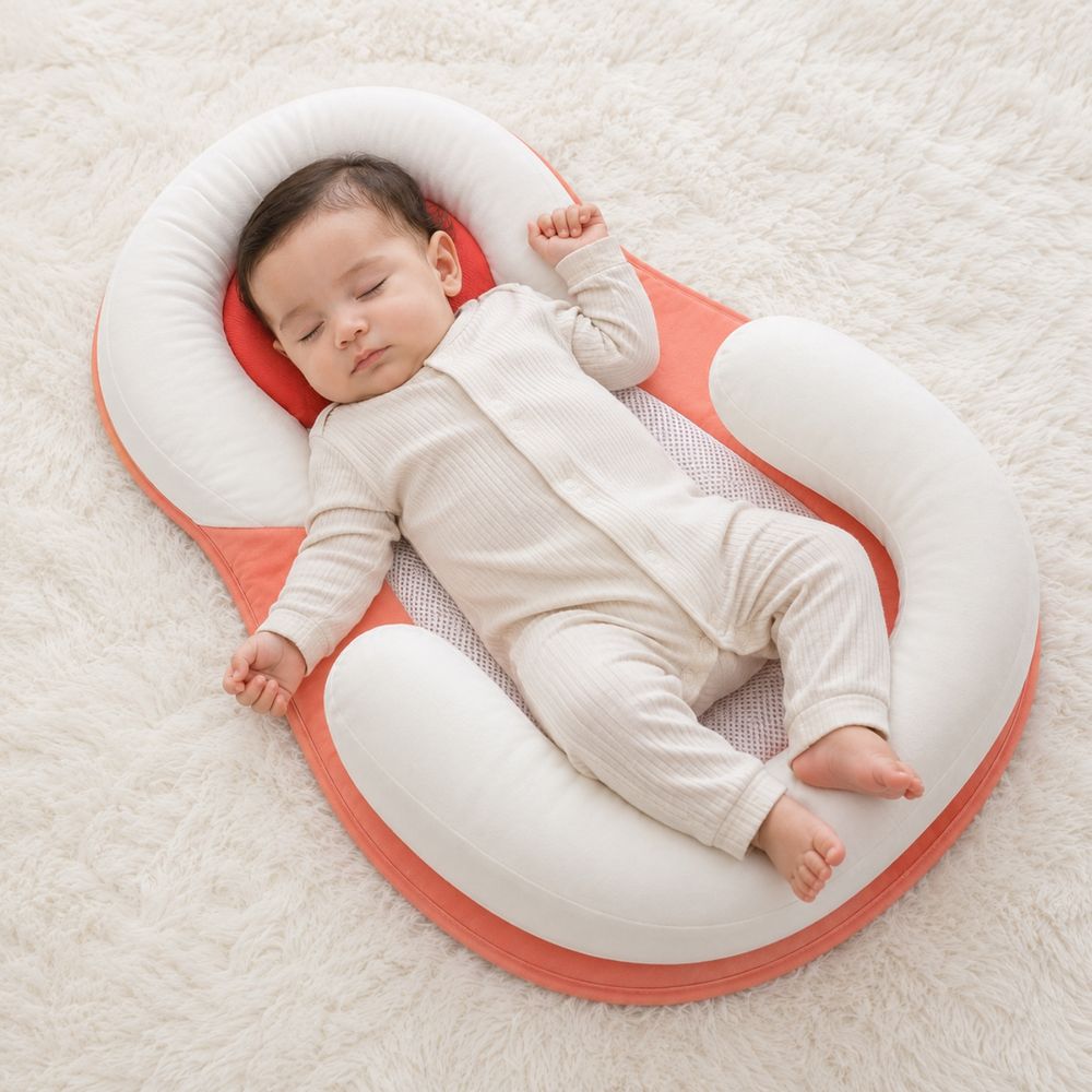 Little Angel - Baby Nest Adjustable Sleep Positioner - Peach