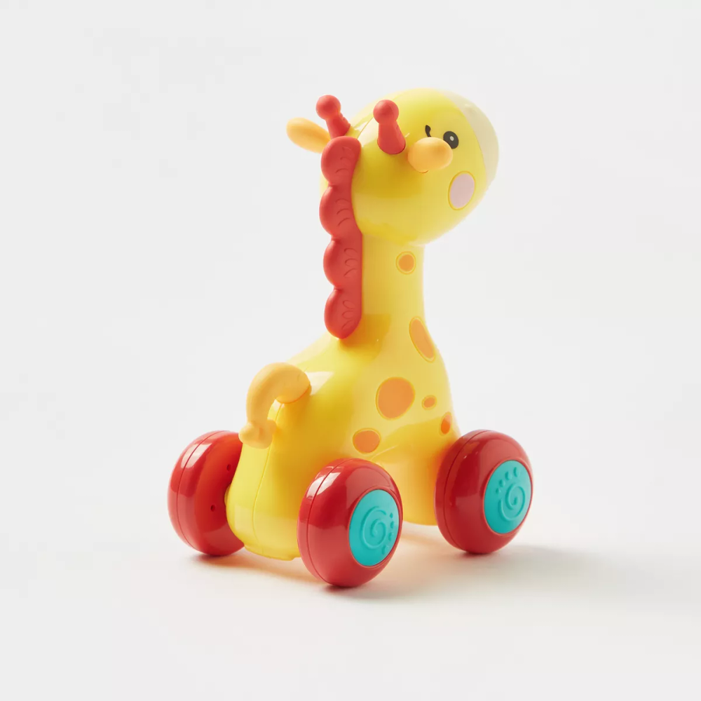 Goodway - Baby Push & Go Giraffe Toy With Rolling Wheels