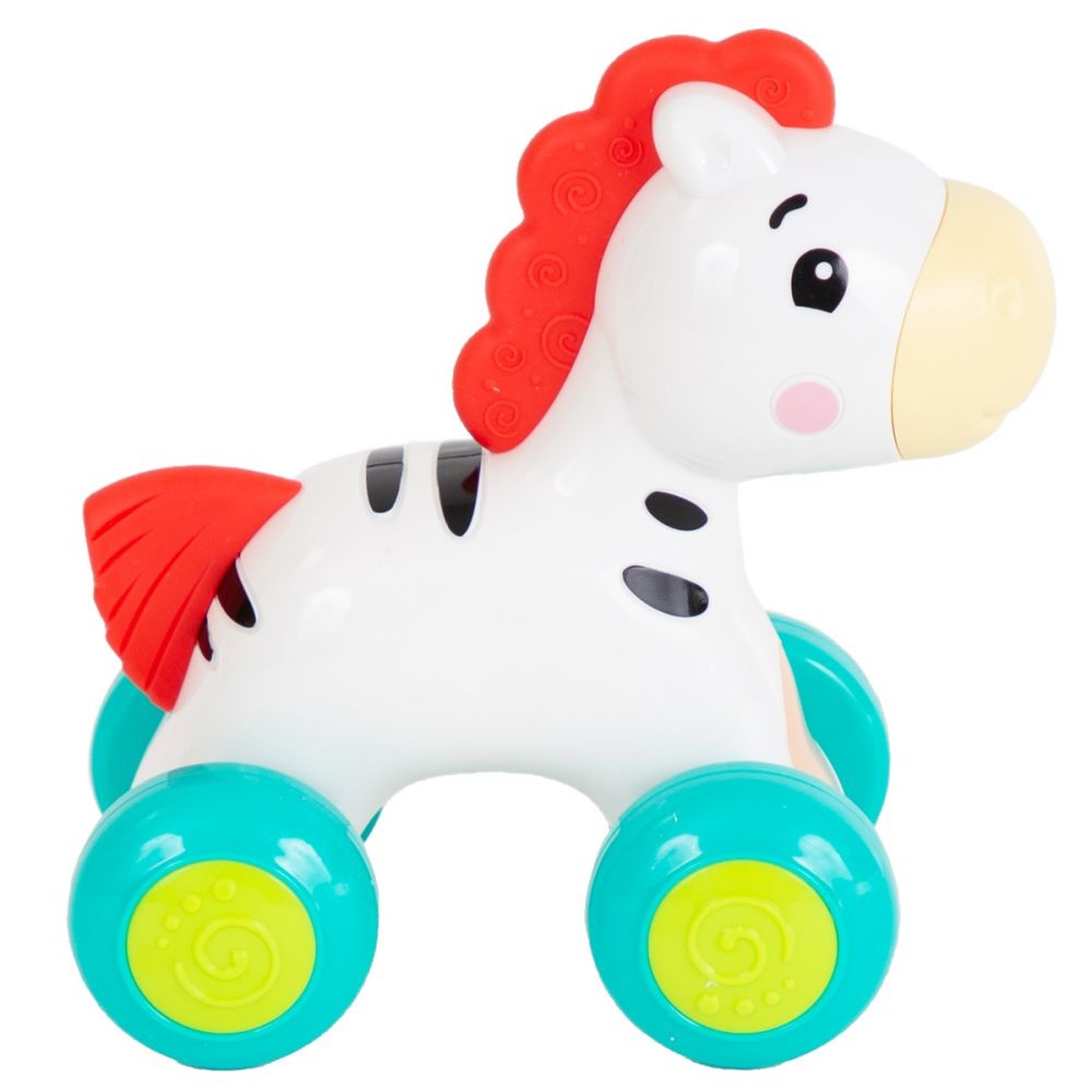 Goodway - Baby Push & Go Zebra Toy With Rolling Wheels